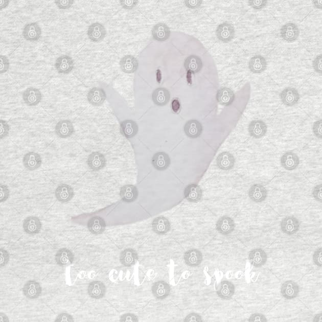 To cute to spook watercolor ghost by JewelsNova